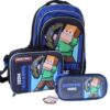 Combo escolar mochila, lonchera y estuche Minecraft Alex