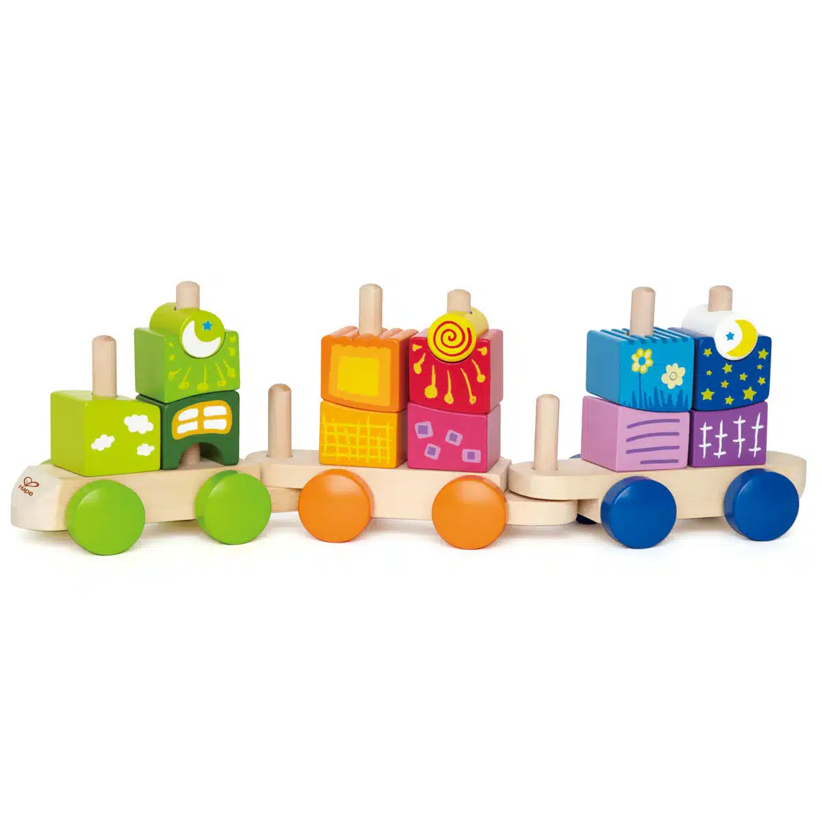 tren de bloques de madera Hape