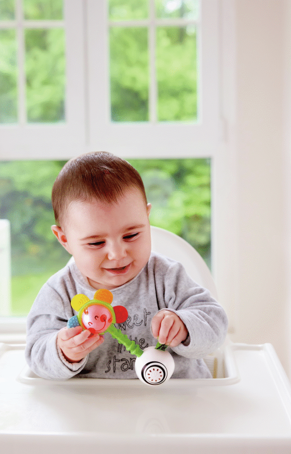 Sonajero de flor con luz