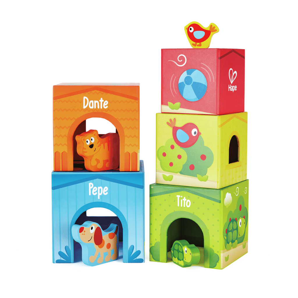 cubos apilables para bebé Pepe Friends Hape