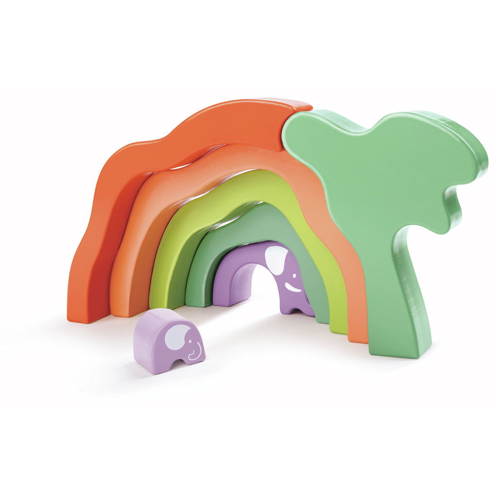 bloques apilables de madera safari Hape