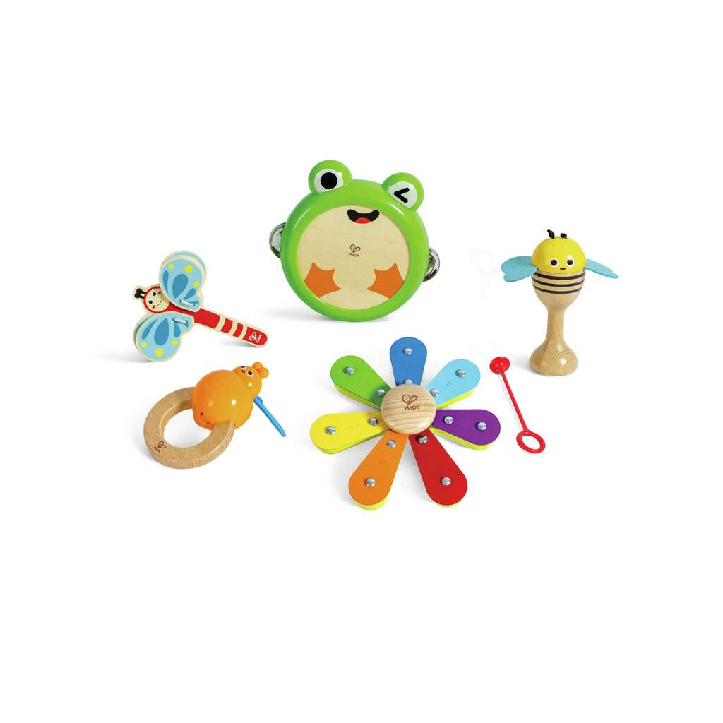 instrumentos musicales para niños Hape kit de percusión