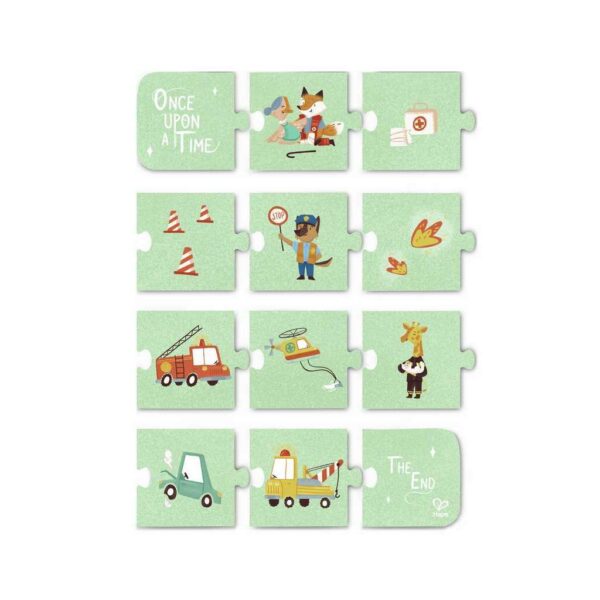 Puzzle de vehículos de rescate 4 en 1