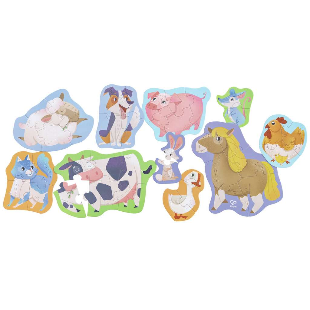rompecabezas de la granja Hape de animales
