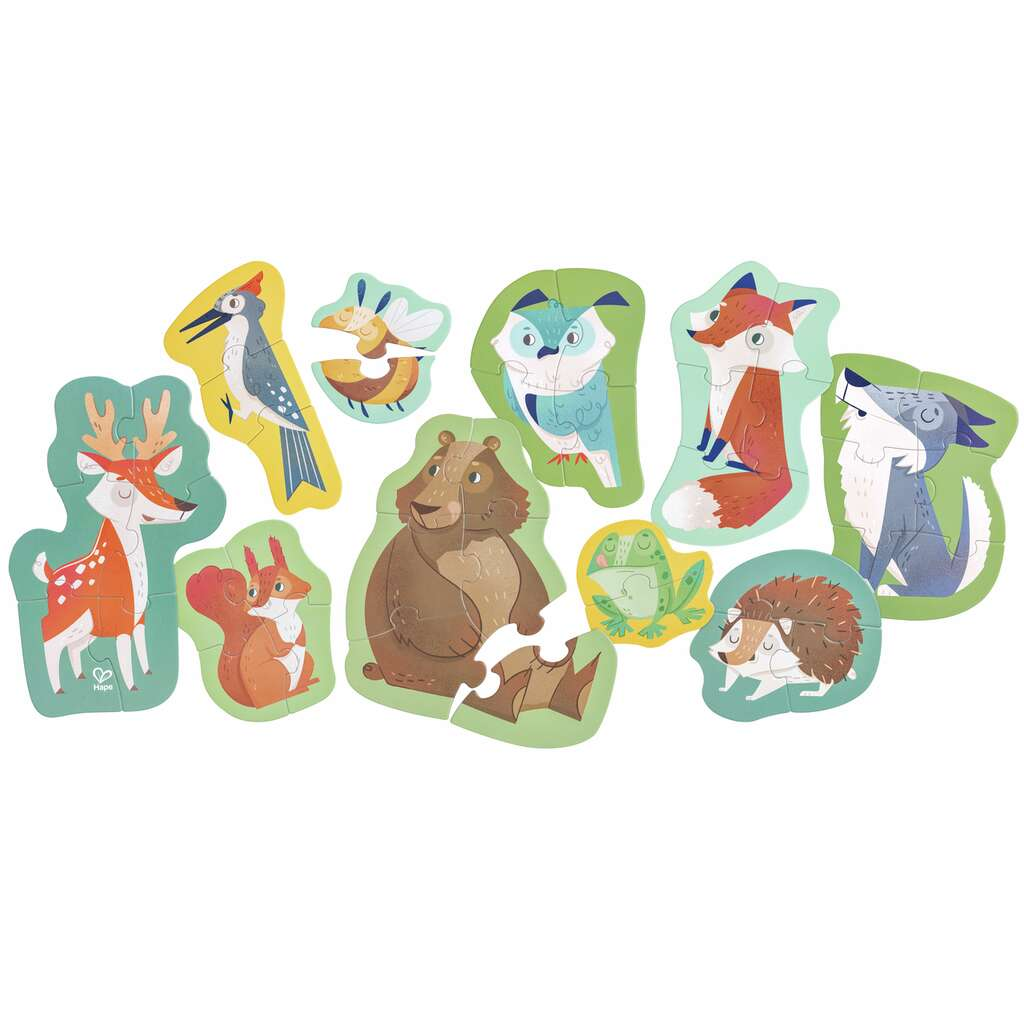 rompecabezas del bosque Hape de animales