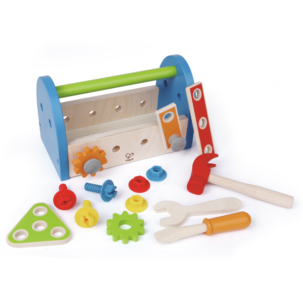caja de herramientas de juguete de madera Hape