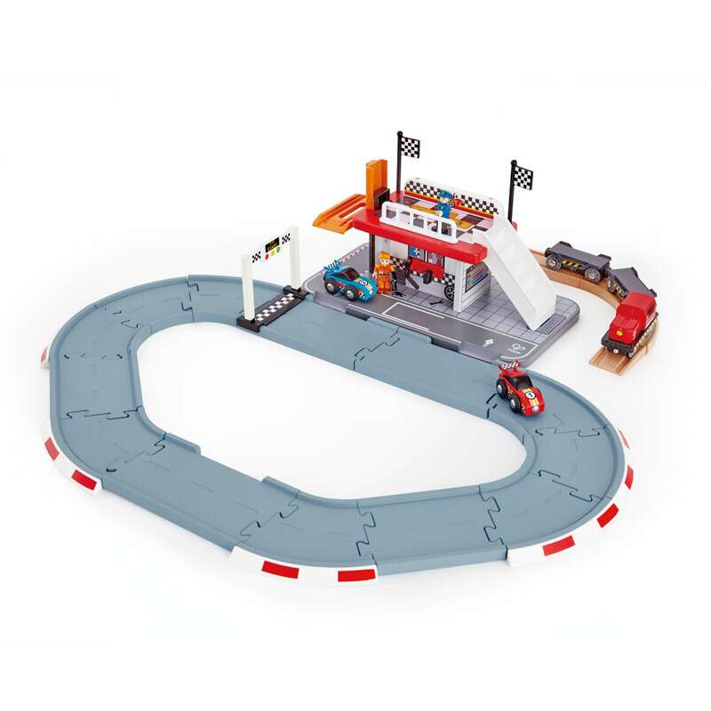 pista de carreras de juguete Hape