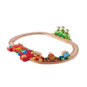 Set de trenes de música y monos