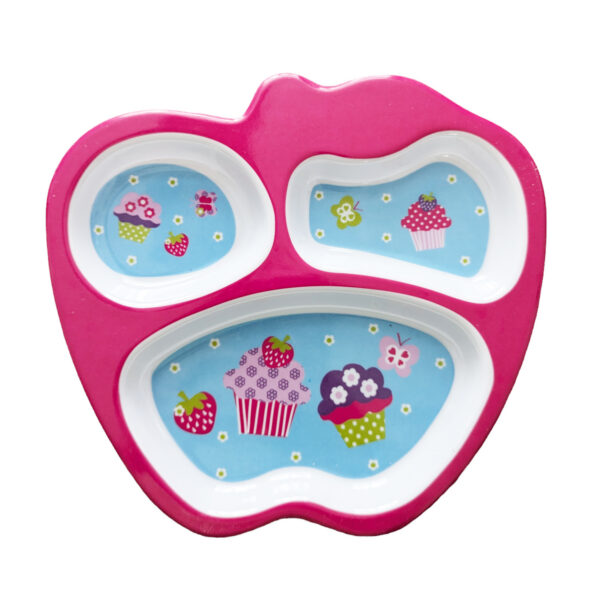 Plato con división de melamina Cupcake