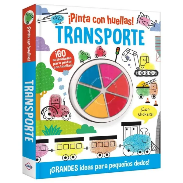 Libro pinta con Huellas Transportes
