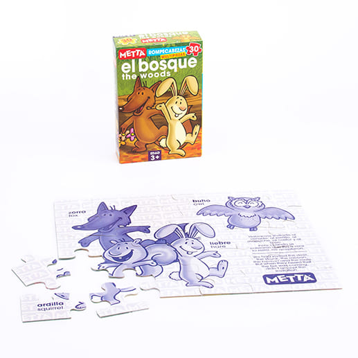 Rompecabezas el Bosque - Inglés y Español