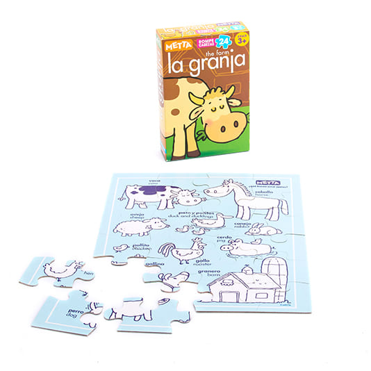 Rompecabezas de la Granja - Inglés y Español