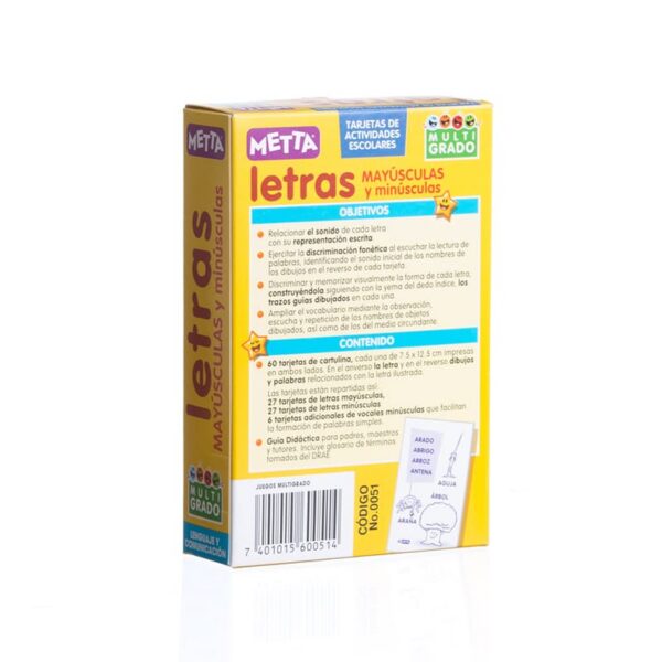 Flashcards Letras Mayúsculas y minúsculas (Tarjetas multigrado)