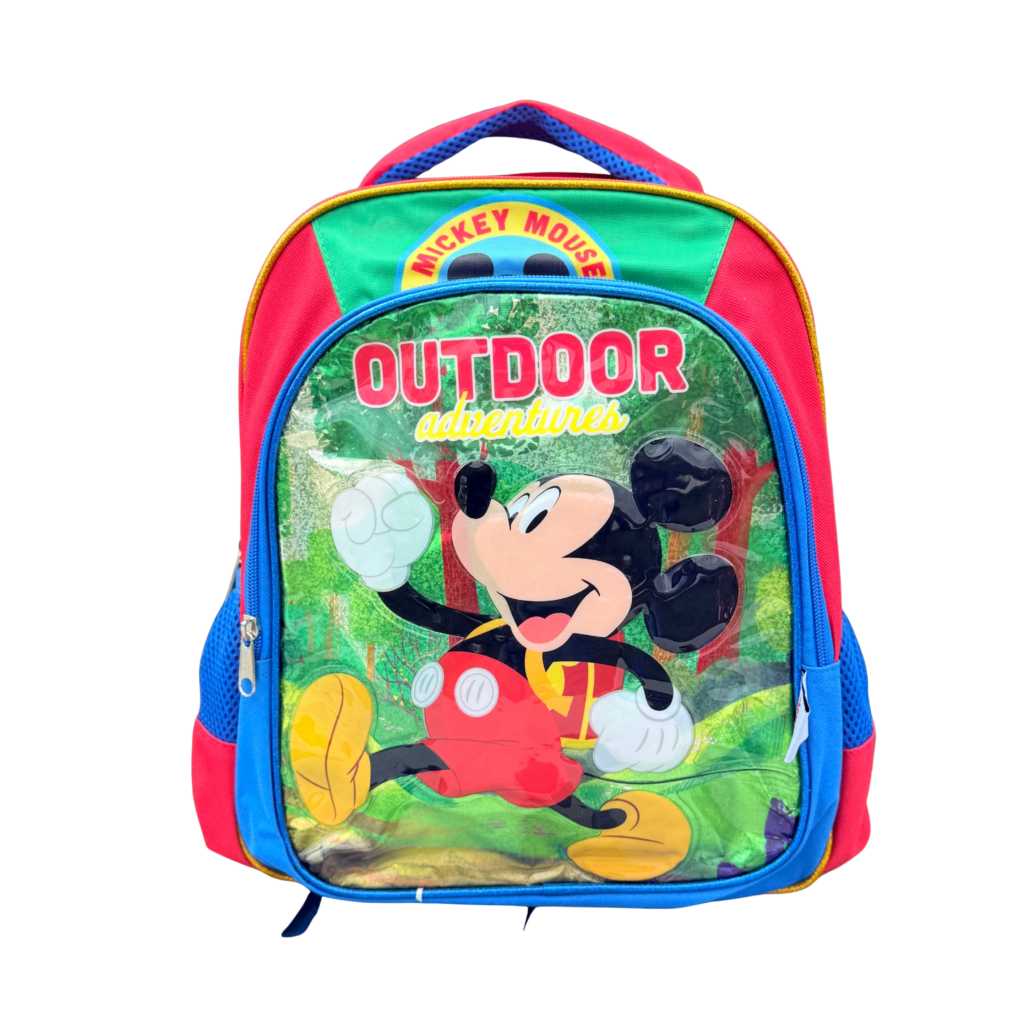 mochila de Mickey Mouse roja Disney escolar