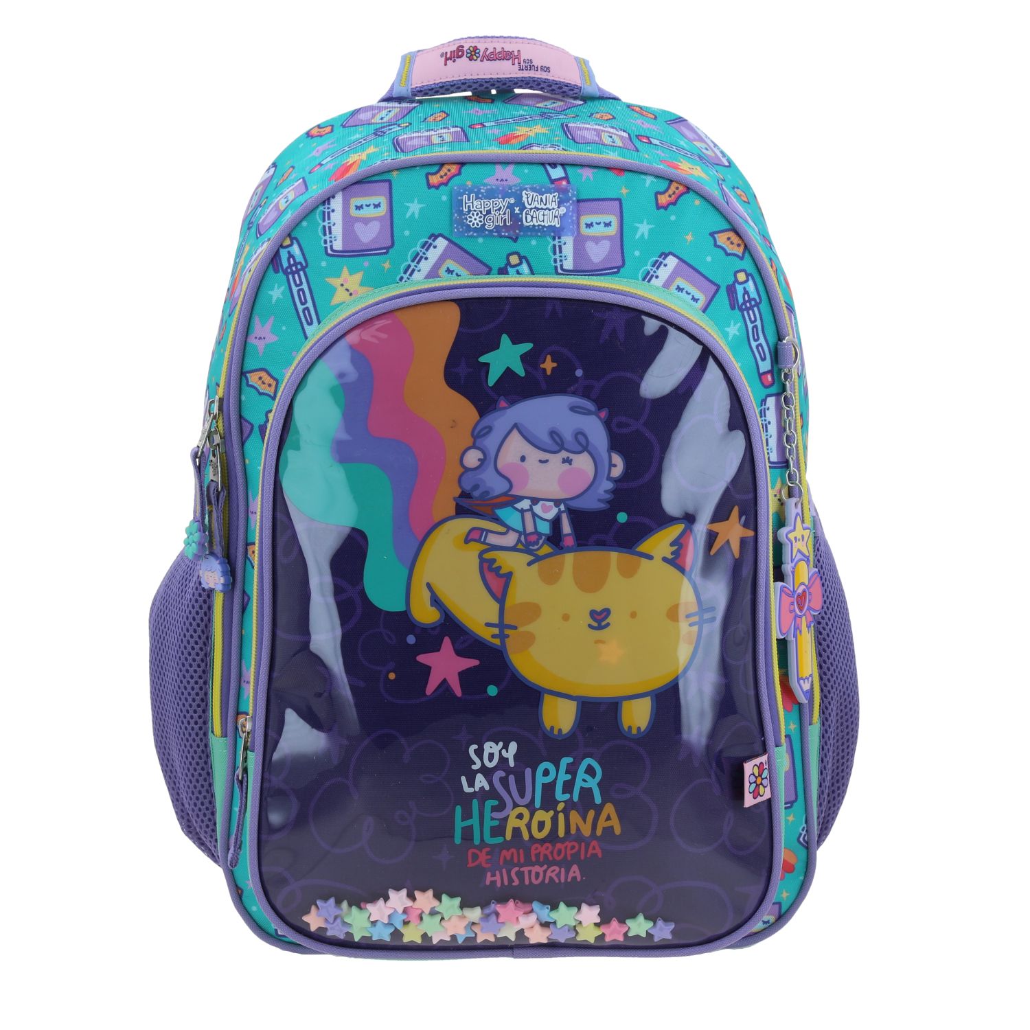 mochila súper heroína para niña Chenson Vania Bachur escolar