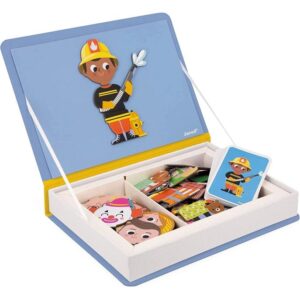 Libro Magneti'book Janod Profesiones y Oficios (libro magnético 48 piezas)