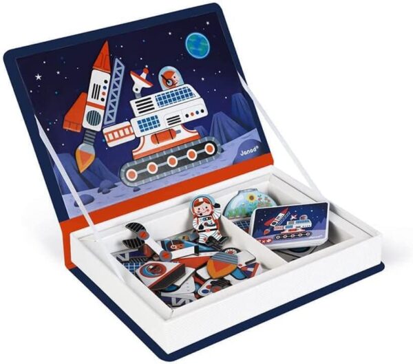 Libro Magneti'book Janod Espacio (libro magnético 52 piezas)