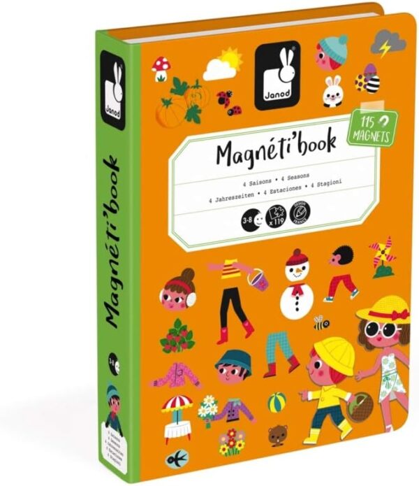 61B+E8H1jnL._AC_SL1000_ Libro Magneti'book Janod 4 Estaciones (libro magnético 115 piezas)