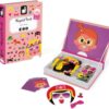 Libro Magneti'book Janod Crazy faces GIRL - Caras graciosas (libro magnético 55 piezas)