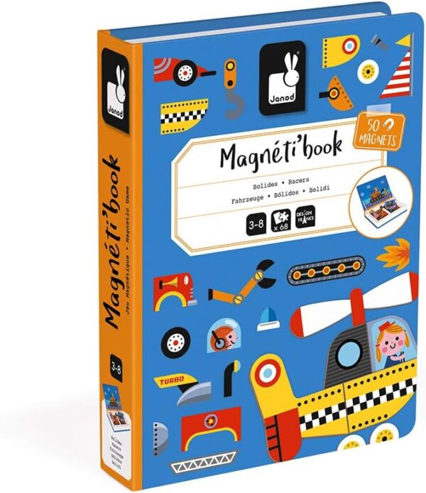 Libro Magneti'book Janod Transportes y Vehículos (libro magnético 50 piezas)