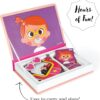 Libro Magneti'book Janod Crazy faces GIRL - Caras graciosas (libro magnético 55 piezas)