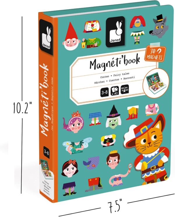 Libro Magneti'book Janod Fairy tails - Cuentos de hadas (libro magnético 30 piezas)