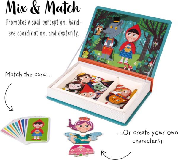 Libro Magneti'book Janod Fairy tails - Cuentos de hadas (libro magnético 30 piezas)