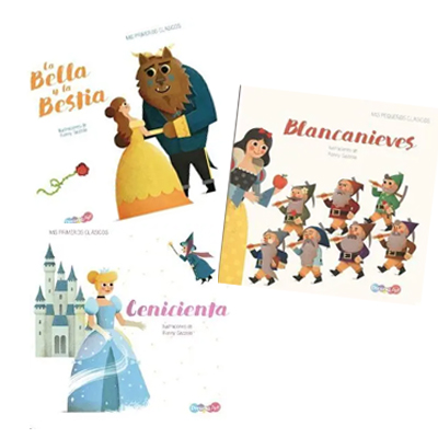 Colección Princesas - 3 Libros Bella y la Bestia, Blancanieves y Cenicienta