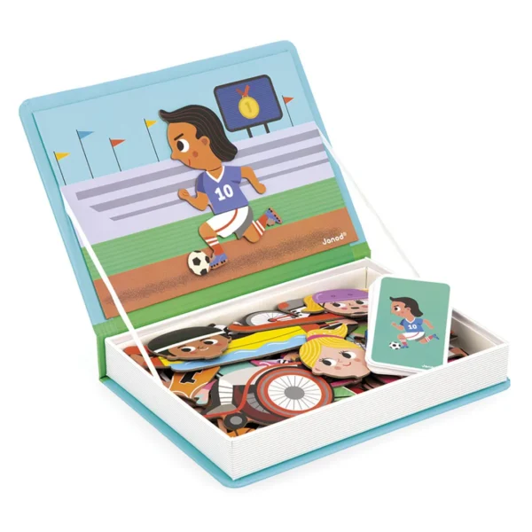 Libro Magneti'book Janod Deportes (libro magnético 48 piezas)