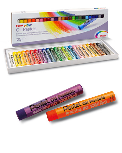 Crayón pastel óleo 25 colores Pentel
