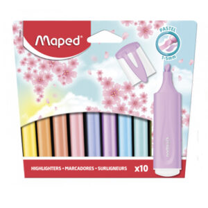 Marcadores resaltadores pastel 10 colores Maped