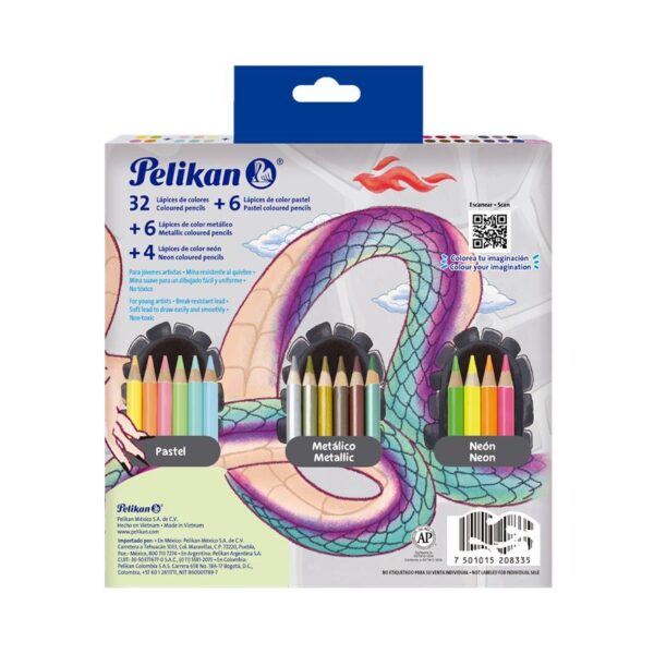 Crayones de madera 48 colores Pelikan