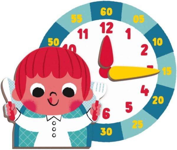 Libro Magneti'book Janod Aprendo la hora (libro magnético 75 piezas)