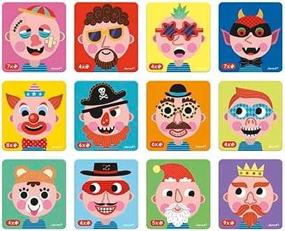 51Y49P1V76L._AC_ Libro Magneti'book Janod Crazy faces BOY - Caras graciosas (libro magnético 55 piezas)