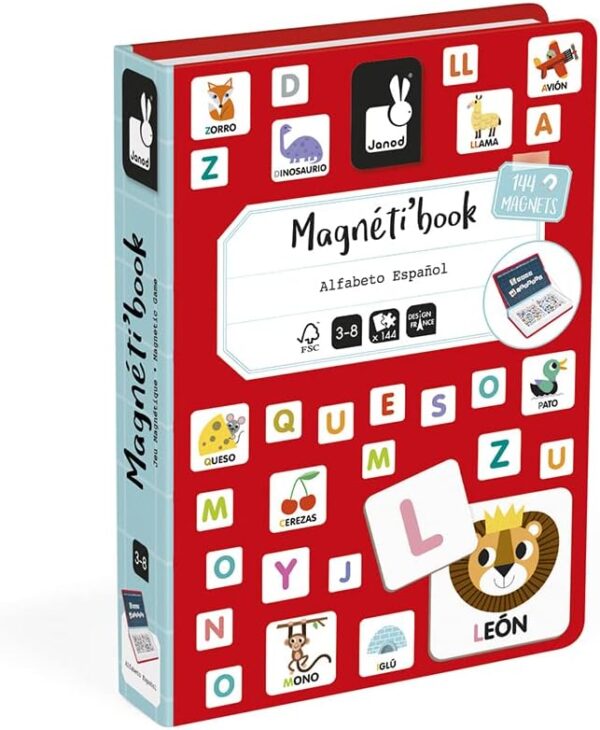 Libro Magneti'book Janod Alfabeto (libro magnético 144 piezas)