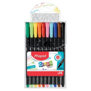 Marcadores gráficos 0.4mm. 10 colores Maped