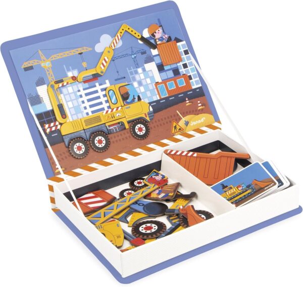 Libro Magneti'book Janod Construcción (libro magnético 68 piezas)