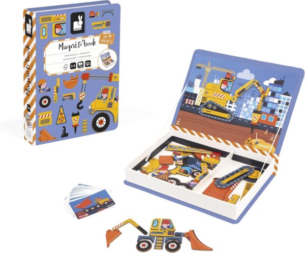 Libro Magneti'book Janod Construcción (libro magnético 68 piezas)
