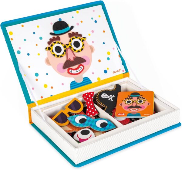 71+s-IKgRWL._AC_SL1500_ Libro Magneti'book Janod Crazy faces BOY - Caras graciosas (libro magnético 55 piezas)