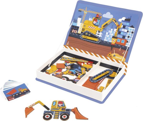 Libro Magneti'book Janod Construcción (libro magnético 68 piezas)