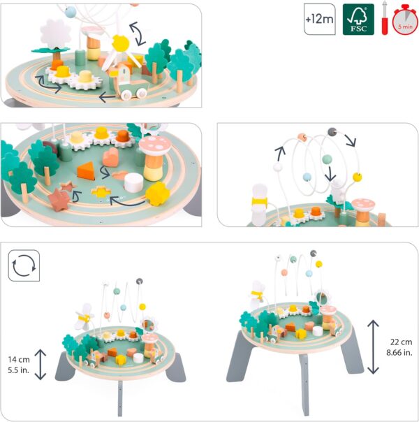 Mesa de actividades Sweet garden Janod (altura ajustable)