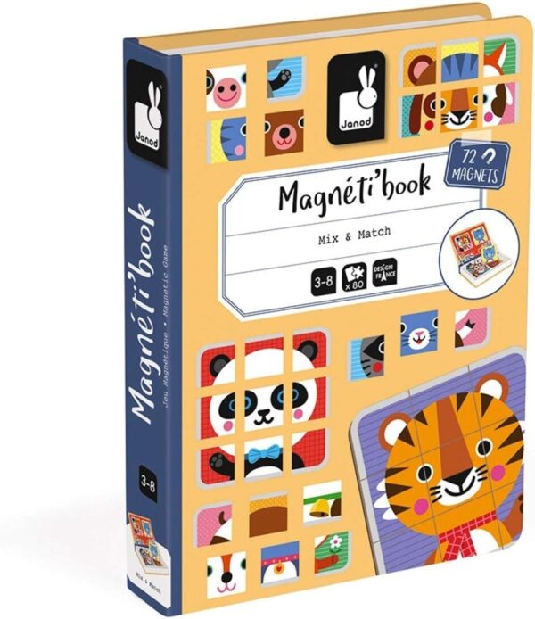 Libro Magneti'book Janod Mix & Match (libro magnético 72 piezas)