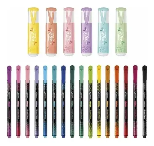 Kit de Lettering, marcadores y brush pens 22 piezas Maped