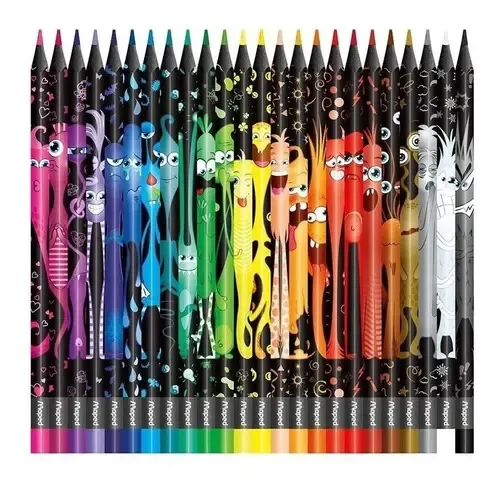Crayón triangular de resina Monsters 24 colores Maped