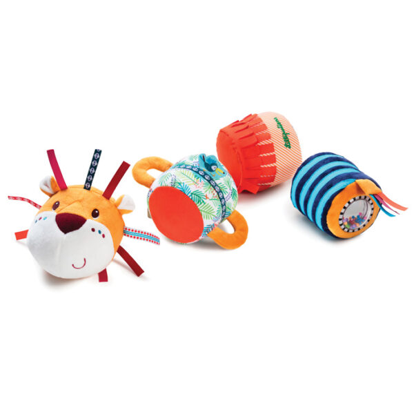Peluche con texturas y sonidos desmontable, Jack cadena de sonidos, Lilliputiens