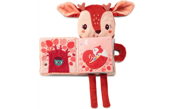 Libro sensorial y peluche de tela Stella el venado (brilla en la oscuridad), Lilliputiens