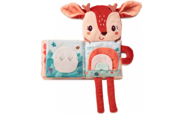 Libro sensorial y peluche de tela Stella el venado (brilla en la oscuridad), Lilliputiens