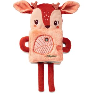 Libro sensorial y peluche de tela Stella el venado (brilla en la oscuridad), Lilliputiens