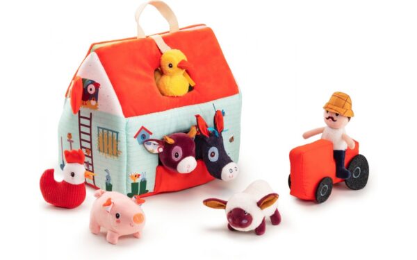Mi primera granjita interactiva de peluche, Lilliputiens