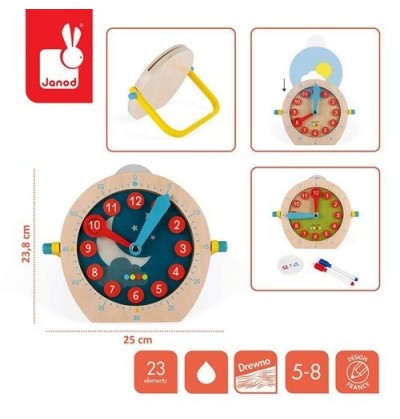 Reloj Essential aprende la hora, Janod